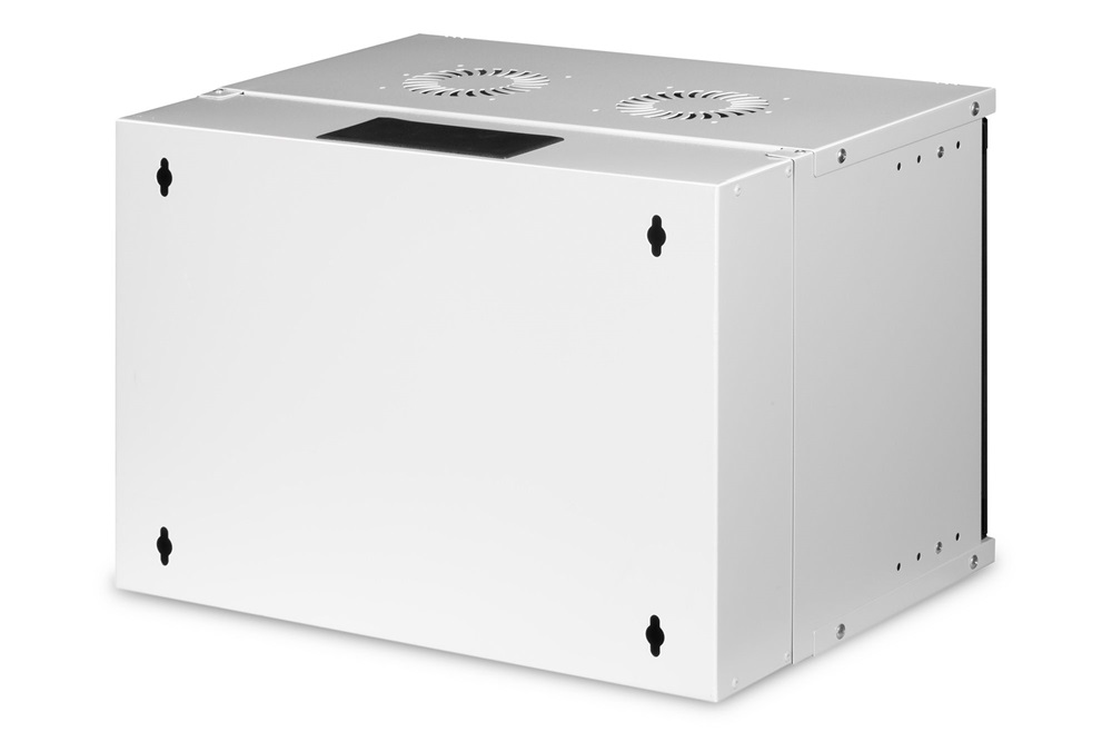 DIGITUS SOHO PRO 19" 7U 370x540x400mm üvegajtós szürke fali rack szekrény