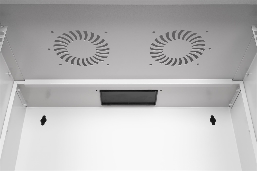 DIGITUS SOHO PRO 19" 9U 460x540x400mm üvegajtós szürke fali rack szekrény