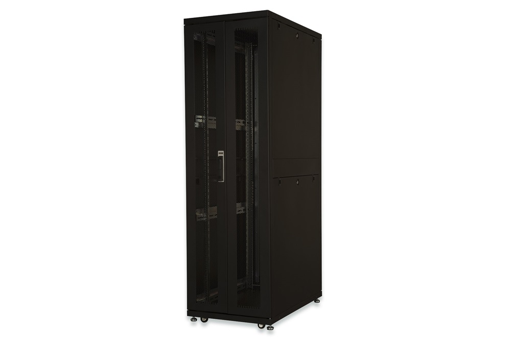 DIGITUS Server Rack Unique 19" 42U 2050x800x1000mm perforált ajtós fekete álló szerver rack szekrény