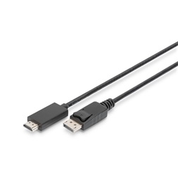 DIGITUS UHD 4K 3D 60Hz 1.2 DisplayPort - HDMI type A 2.0 kábel 3m