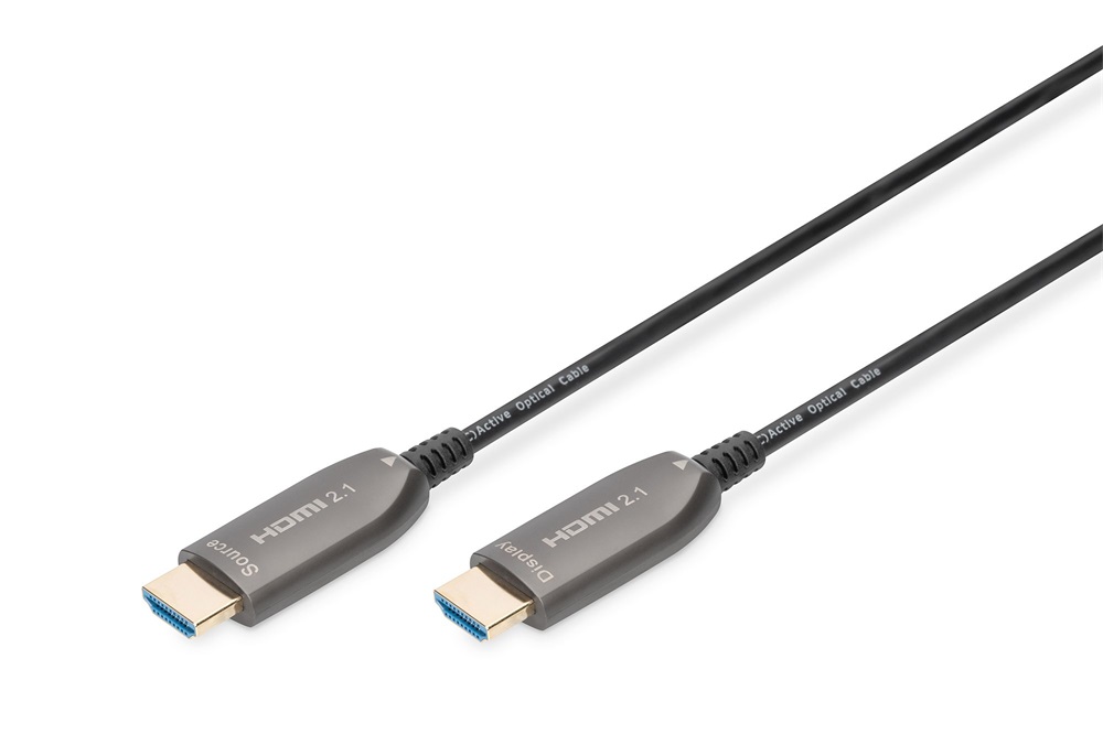 DIGITUS UHD 8K 60 Hz aranyozott 2.1 AOC optikai HDMI kábel 30m