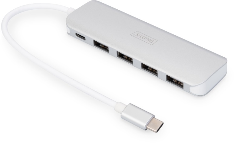 DIGITUS USB Type-C 4 portos USB 3.0 hub + PD