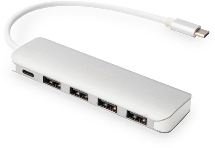DIGITUS USB Type-C 4 portos USB 3.0 hub + PD