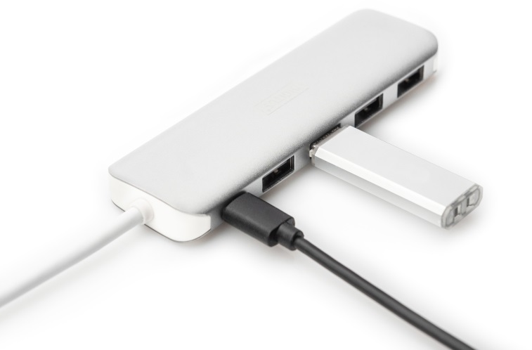 DIGITUS USB Type-C 4 portos USB 3.0 hub + PD