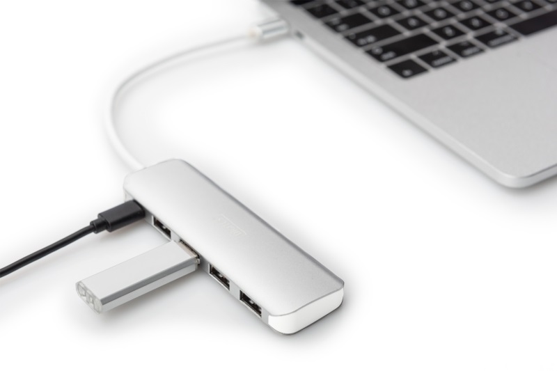 DIGITUS USB Type-C 4 portos USB 3.0 hub + PD