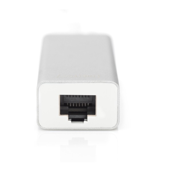 DIGITUS USB Type-C Gigabit Ethernet adapter + 3 portos USB HUB