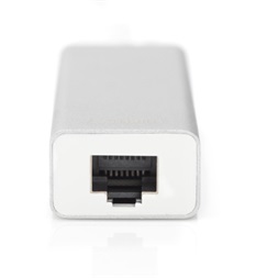 DIGITUS USB Type-C Gigabit Ethernet adapter + 3 portos USB HUB