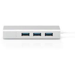 DIGITUS USB Type-C Gigabit Ethernet adapter + 3 portos USB HUB