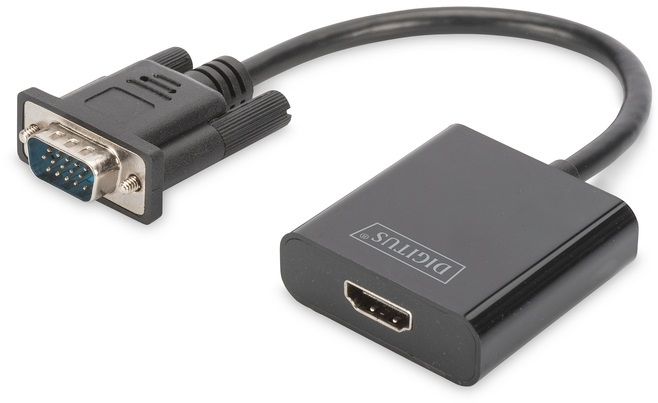 DIGITUS VGA apa -> HDMI anya adapter audio kábellel