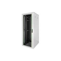 DIGITUS Varioflex-N 19" 42U 2022x800x1000mm üveg első ajtó és hátsó acél dupla ajtós szürke álló rack szekrény
