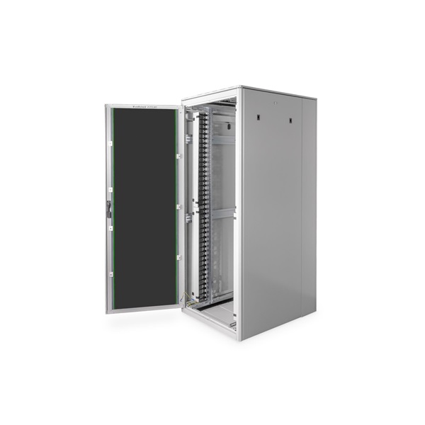 DIGITUS Varioflex-N 19" 42U 2022x800x1000mm üveg első ajtó és hátsó acél dupla ajtós szürke álló rack szekrény