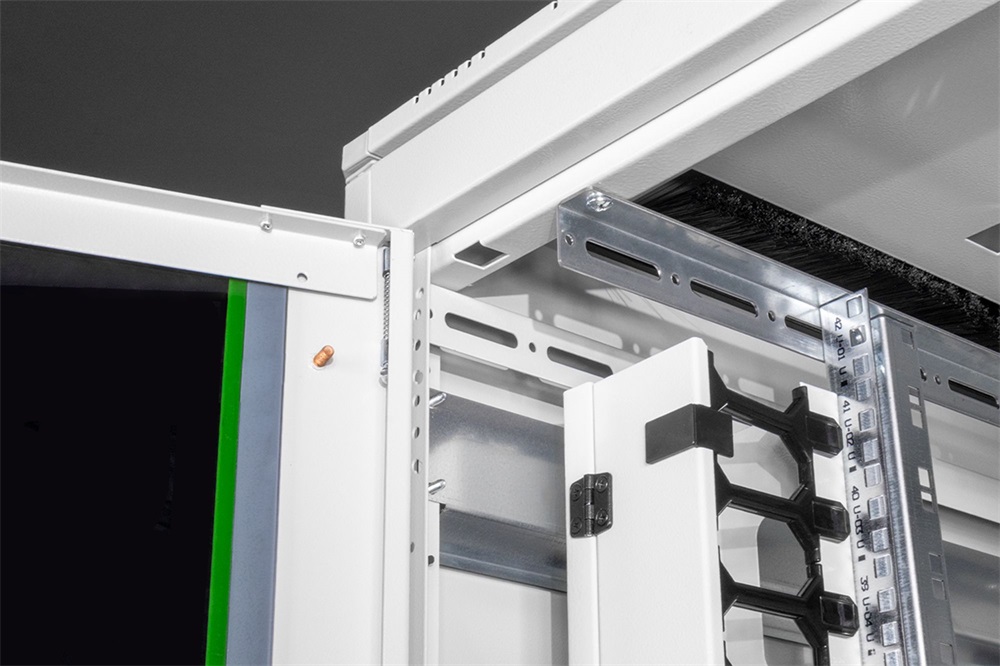 DIGITUS Varioflex-N 19" 42U 2022x800x1000mm üveg első ajtó és hátsó acél dupla ajtós szürke álló rack szekrény