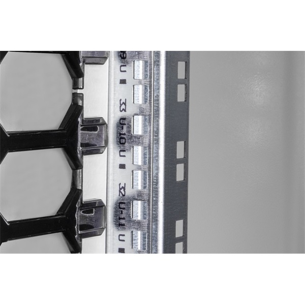 DIGITUS Varioflex-N 19" 42U 2022x800x1000mm üveg első ajtó és hátsó acél dupla ajtós szürke álló rack szekrény