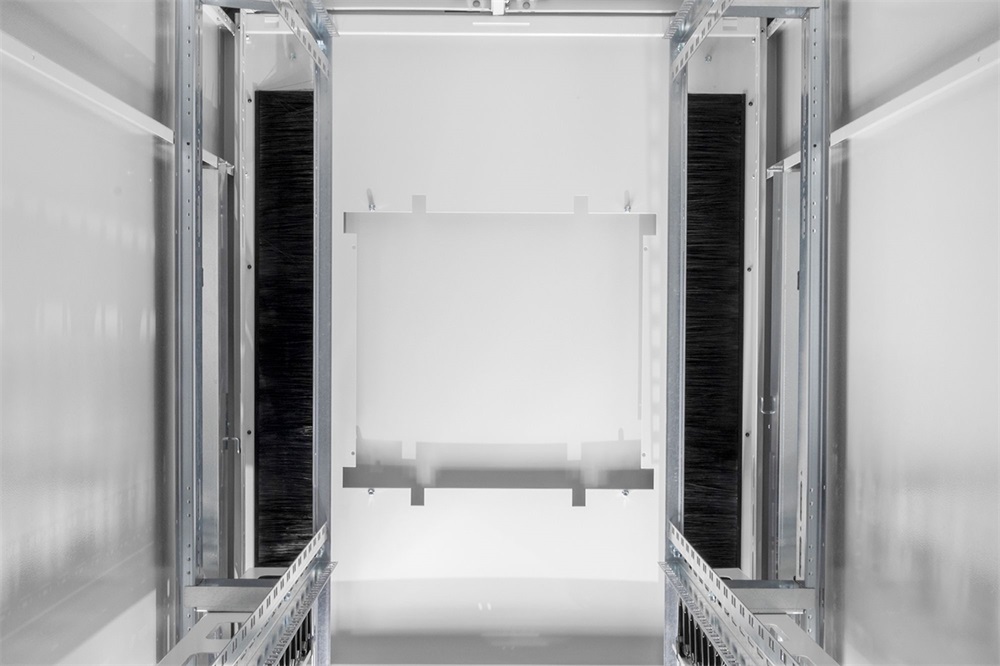 DIGITUS Varioflex-N 19" 42U 2022x800x1000mm üveg első ajtó és hátsó acél dupla ajtós szürke álló rack szekrény