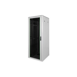 DIGITUS Varioflex-N 19" 42U 2022x800x800mm üveg első ajtós és hátsó acél dupla ajtós szürke álló rack szekrény