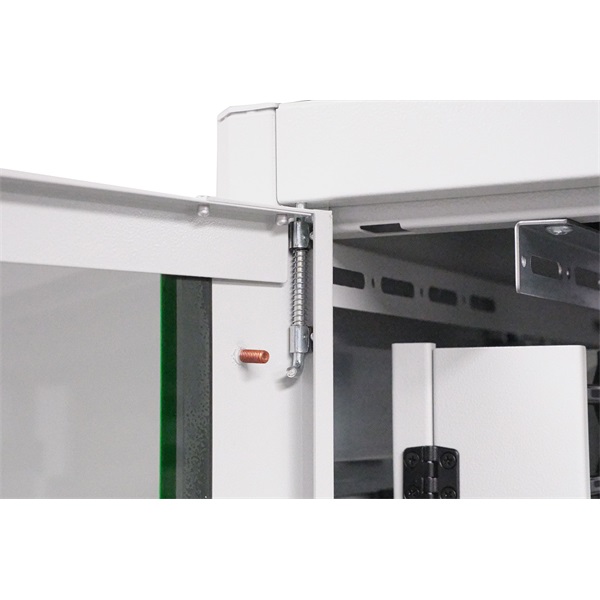 DIGITUS Varioflex-N 19" 42U 2022x800x800mm üveg első ajtós és hátsó acél dupla ajtós szürke álló rack szekrény