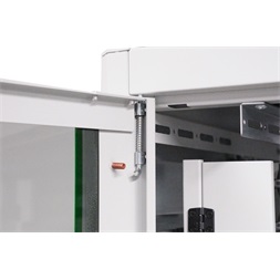 DIGITUS Varioflex-N 19" 42U 2022x800x800mm üveg első ajtós és hátsó acél dupla ajtós szürke álló rack szekrény