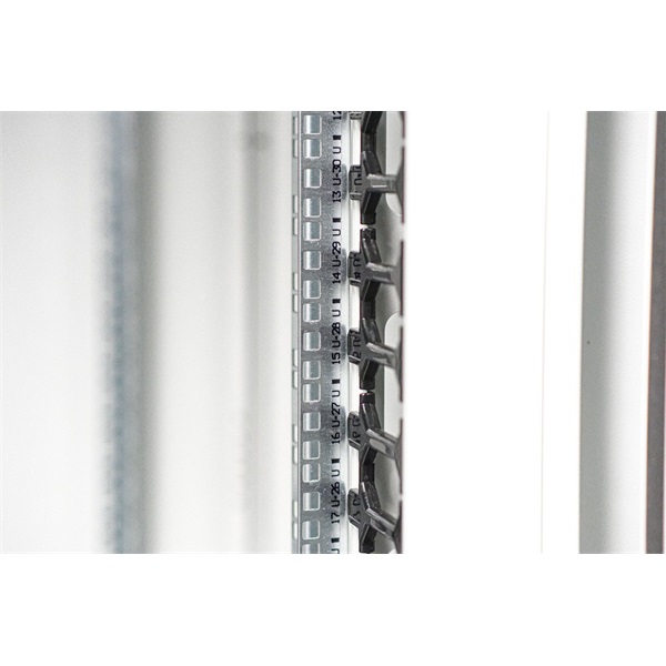 DIGITUS Varioflex-N 19" 42U 2022x800x800mm üveg első ajtós és hátsó acél dupla ajtós szürke álló rack szekrény