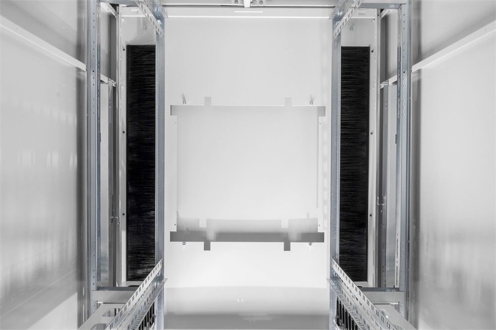 DIGITUS Varioflex-N 19" 42U 2022x800x800mm üveg első ajtós és hátsó acél dupla ajtós szürke álló rack szekrény