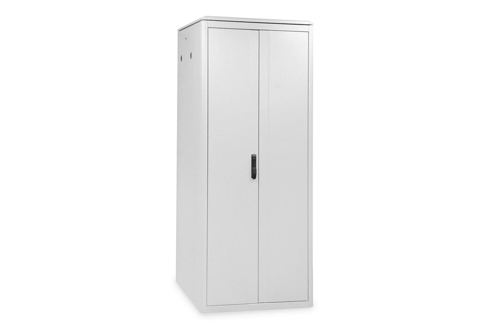 DIGITUS Varioflex-N 19" 42U 2022x800x800mm üveg első ajtós és hátsó acél dupla ajtós szürke álló rack szekrény