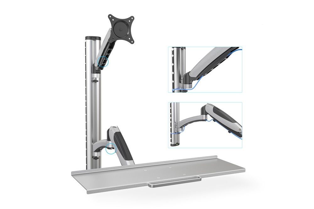 DIGITUS flexibilis fali monitor (VESA 100x100) + billentyűzet tartó konzol