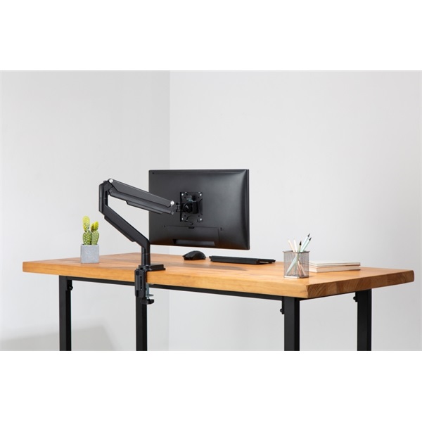 DIGITUS gázrugós C-bilincses univerzális (VESA 75 / 100) 1-es fekete monitor tartó konzol