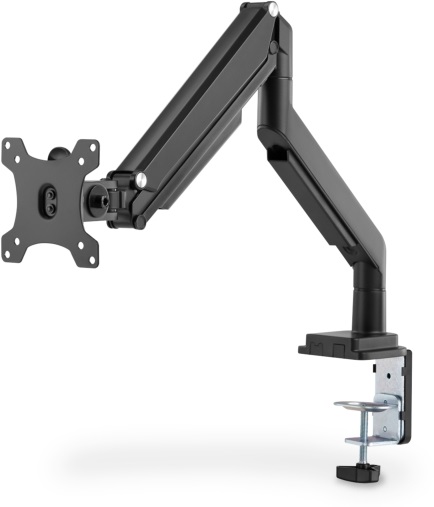 DIGITUS gázrugós C-bilincses univerzális (VESA 75/100) 1-es fekete monitor tartó konzol