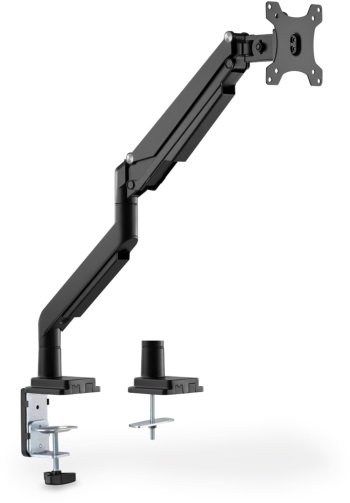 DIGITUS gázrugós C-bilincses univerzális (VESA 75/100) 1-es fekete monitor tartó konzol