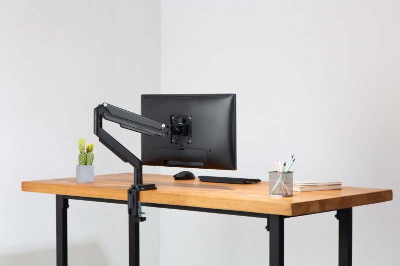 DIGITUS gázrugós C-bilincses univerzális (VESA 75/100) 1-es fekete monitor tartó konzol