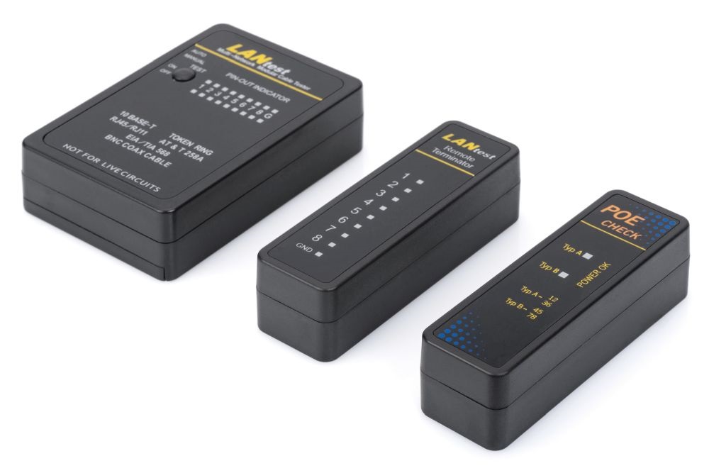 DIGITUS hálózati (RJ45, BNC, PoE) kábel teszter