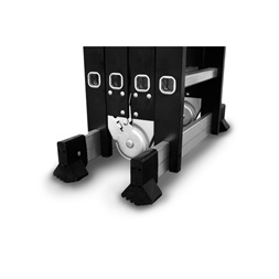 DRABEST HOME és PLATFORM 4x3 lépcsős univerzális alumínium és rozsdamentes acél létra, 125 kg