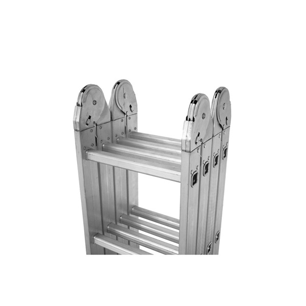 DRABEST HOME és PLATFORM 4x3 lépcsős univerzális alumínium és rozsdamentes acél létra, 125 kg