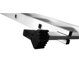 DRABEST HOME és PLATFORM 4x3 lépcsős univerzális alumínium és rozsdamentes acél létra, 125 kg