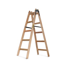 DRABEST STANDARD 2x5 lépcsős fa létra, összecsukható, EN 131