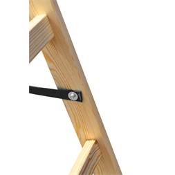 DRABEST STANDARD 2x5 lépcsős fa létra, összecsukható, EN 131