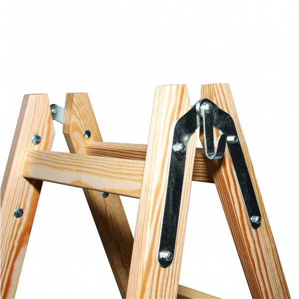 DRABEST STANDARD 2x6 lépcsős fa létra, összecsukható, EN 131