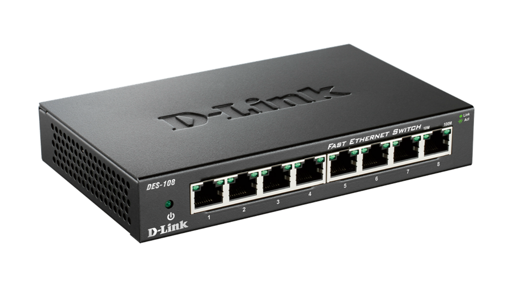 D-Link DES-108 8port FE LAN nem menedzselhető switch