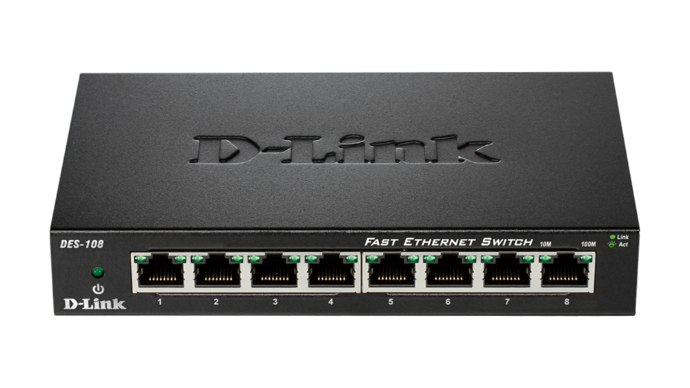 D-Link DES-108 8port FE LAN nem menedzselhető switch