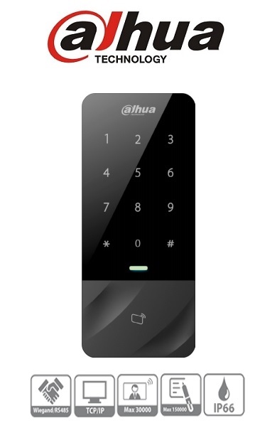 Dahua ASI1201E-D RFID(125kHz)+kód, RS-485/Wiegand/RJ45, beléptető vezérlő