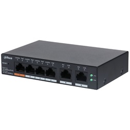 Dahua CS4006-4ET-60 4x10/100 Mbps PoE + 2x10/100 Mbps uplink/60W/Cloud Managed PoE Switch
