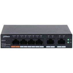 Dahua CS4006-4ET-60 4x10/100 Mbps PoE + 2x10/100 Mbps uplink/60W/Cloud Managed PoE Switch