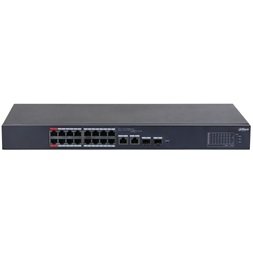 Dahua CS4218-16ET-240 16x10/100 Mbps PoE + 2x1 Gbps RJ-45/SFP Combo Uplink/240W/Cloud Managed PoE Switch