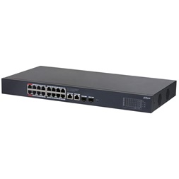 Dahua CS4220-16GT-240 16x1 Gbps PoE + 2x1 Gbps RJ-45 Uplink + 2x1 Gbps SFP Uplink/240W/Cloud Managed PoE Switch