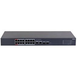 Dahua CS4220-16GT-240 16x1 Gbps PoE + 2x1 Gbps RJ-45 Uplink + 2x1 Gbps SFP Uplink/240W/Cloud Managed PoE Switch