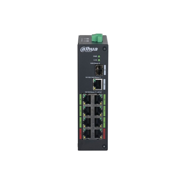 Dahua LR2110-8ET-120-V2 8x10/100 Mbps PoE + 1x1 Gbps RJ-45 + 1x1 Gbps SFP Uplink/120W/nem menedzselhető ePoE Switch