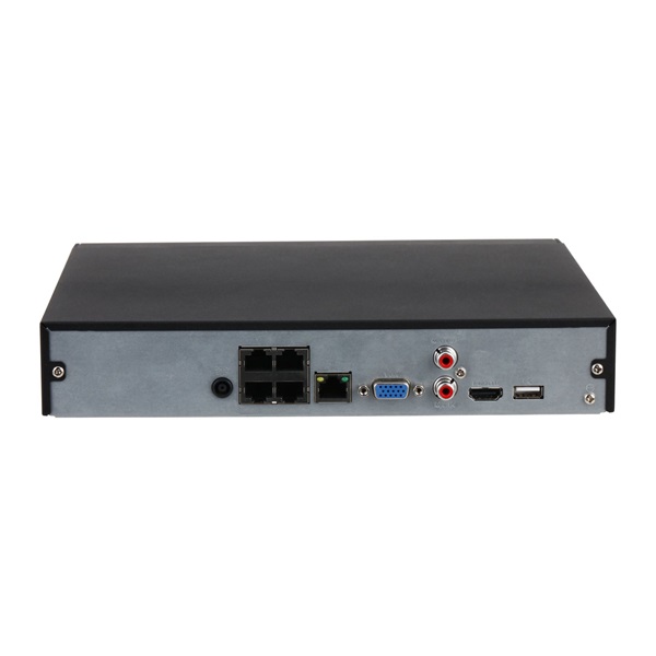 Dahua NVR2104HS-P-I2 /4 csatorna/H265+/80 Mbps rögzítés/AI/1x Sata/4x PoE/WizSense hálózati rögzítő(NVR)