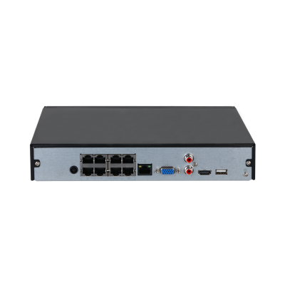 Dahua NVR2108HS-8P-S3 /8 csatorna/H265+/80Mbps/1x SATA/8x PoE hálózati rögzítő(NVR)