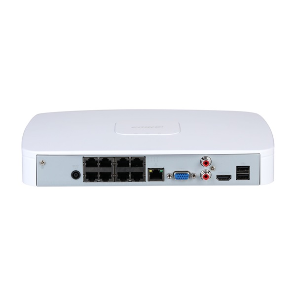 Dahua NVR2108-8P-I2 /8 csatorna/H265+/144 Mbps rögzítés/AI/1x Sata/8x PoE/WizSense hálózati rögzítő(NVR)