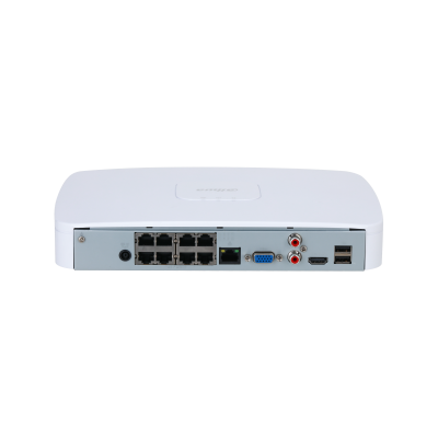Dahua NVR2108-8P-S3 /8 csatorna/H265+/80Mbps/1x SATA/8x PoE hálózati rögzítő(NVR)