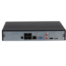 Dahua NVR4104HS-P-4KS3 /4 csatorna/H265+/80 Mbps rögzítés/Lite/1x Sata/4x PoE/ hálózati rögzítő(NVR)